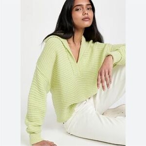 FREE PEOPLE Marlie Pullover in Acid Lime